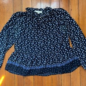 Blue Loft Peplum Blouse 💙